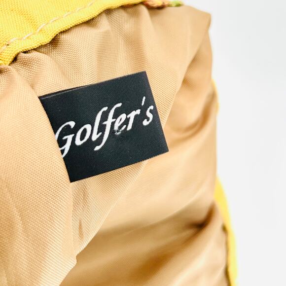 Vintage 90s Golfer's Gallery Yellow Tropical Monkey Canvas Tote Bag - Picture 6 of 7